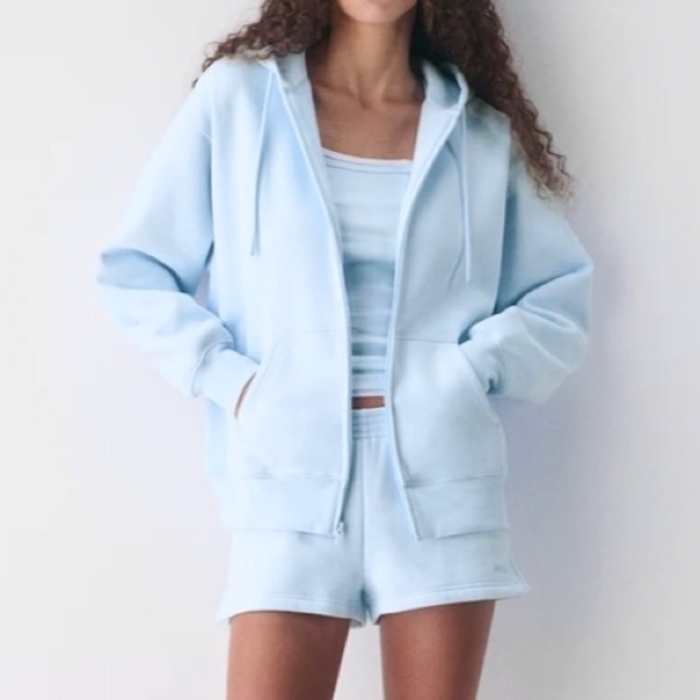 Aritzia cozy fleece boyfriend zip